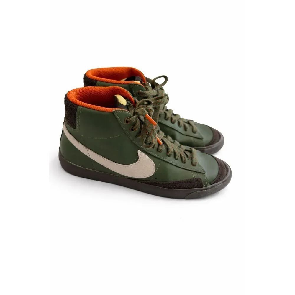 Nike Blazer Mid 77 Vintage Army Olive Orange White DZ5176-300 Mens 8 Women’s 9.5